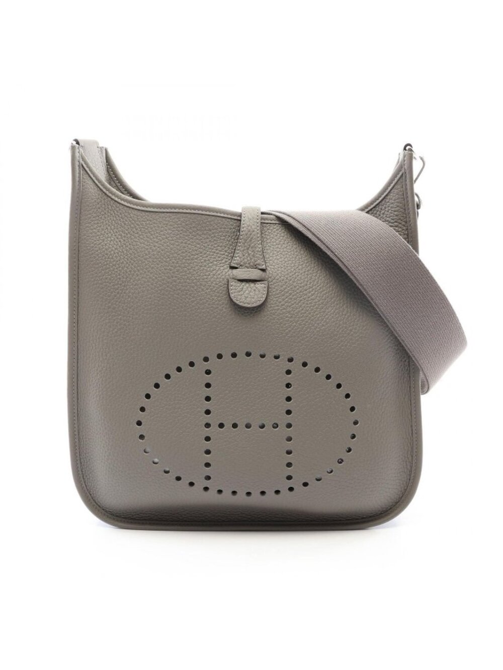 Hermes Shoulder Bag Evelyne 3 Trois PM Gris Meyer Leather